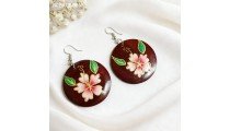 New Design Painting Wood Earrings Best Quality
